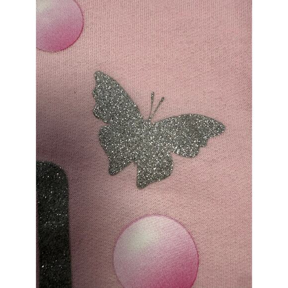 WICKED Pink Crewneck Sweatshirt Pink Bubble Stars Size LARGE - Picture 5 of 10